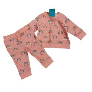 NWT PP 3/6M Shay Long Sleeve Sweatshirt & Jogger Set